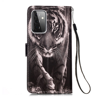 Pattern Printing Leather Wallet Stand Cover Case for Samsung Galaxy A52 4G/5G / A52s 5G