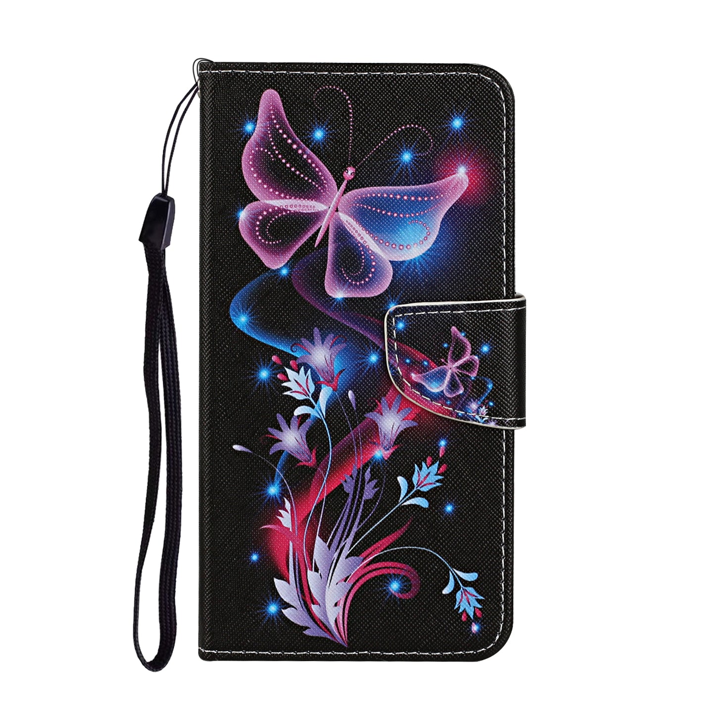 Pattern Printing TPU + PU Leather Wallet Stand Phone Case with Lanyard for Samsung Galaxy A52 4G/5G / A52s 5G