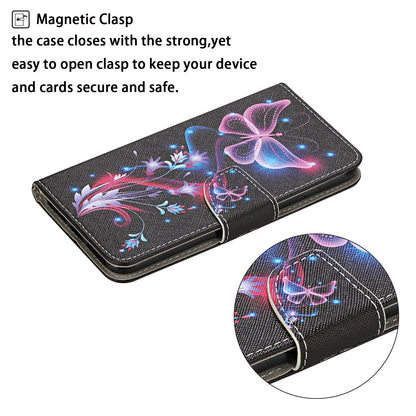 Pattern Printing TPU + PU Leather Wallet Stand Phone Case with Lanyard for Samsung Galaxy A52 4G/5G / A52s 5G