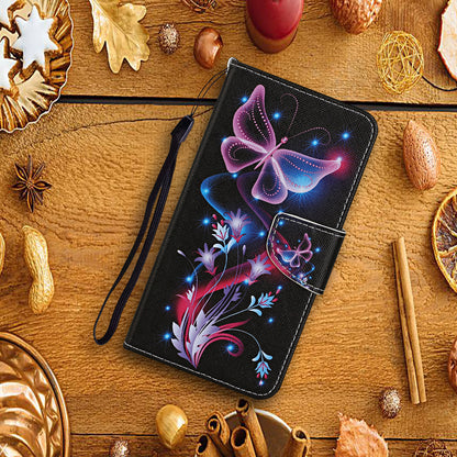 Pattern Printing TPU + PU Leather Wallet Stand Phone Case with Lanyard for Samsung Galaxy A52 4G/5G / A52s 5G