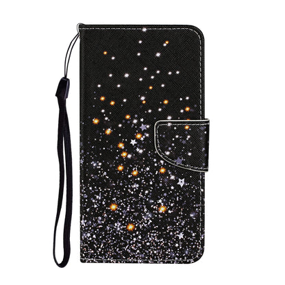 Pattern Printing TPU + PU Leather Wallet Stand Phone Case with Lanyard for Samsung Galaxy A52 4G/5G / A52s 5G