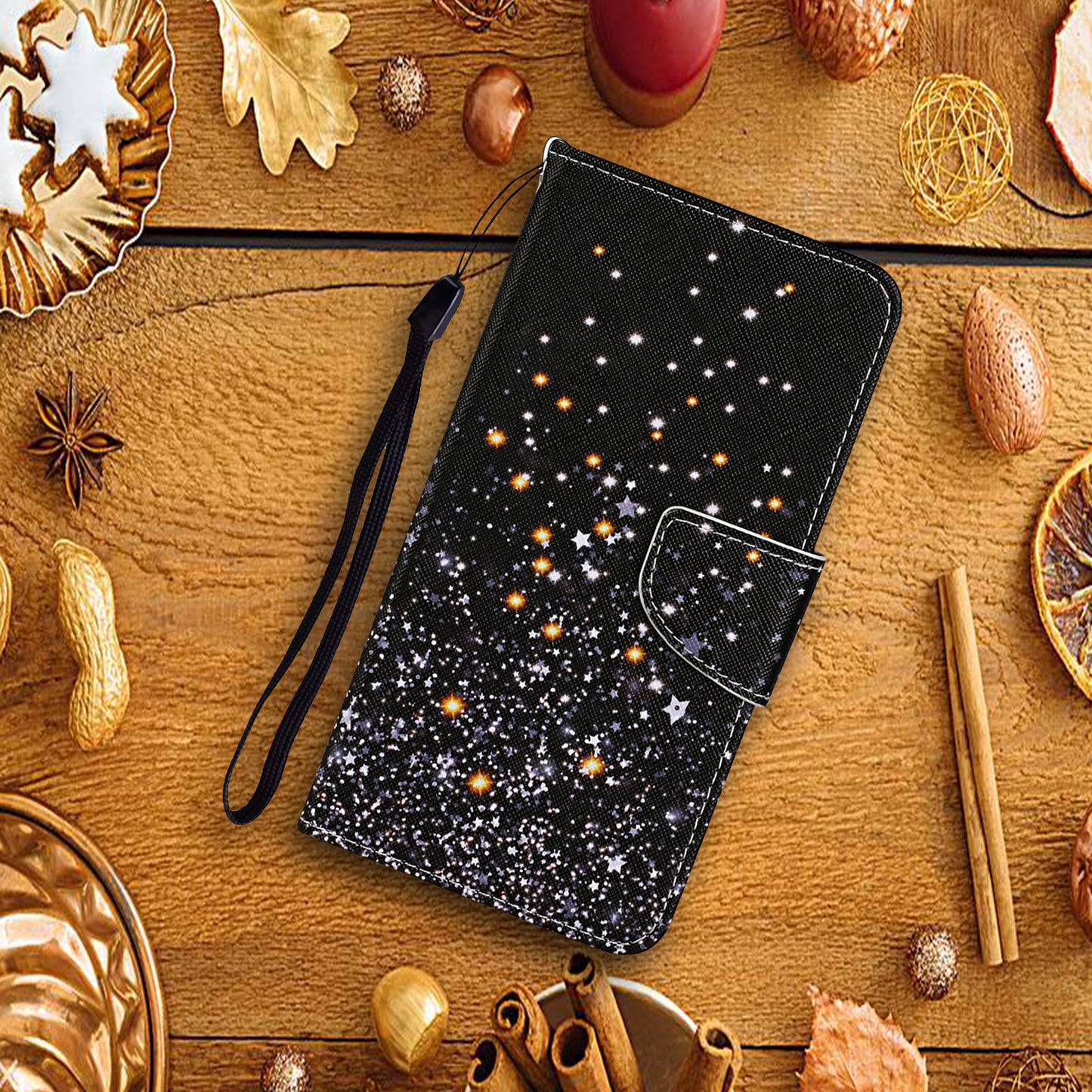 Pattern Printing TPU + PU Leather Wallet Stand Phone Case with Lanyard for Samsung Galaxy A52 4G/5G / A52s 5G