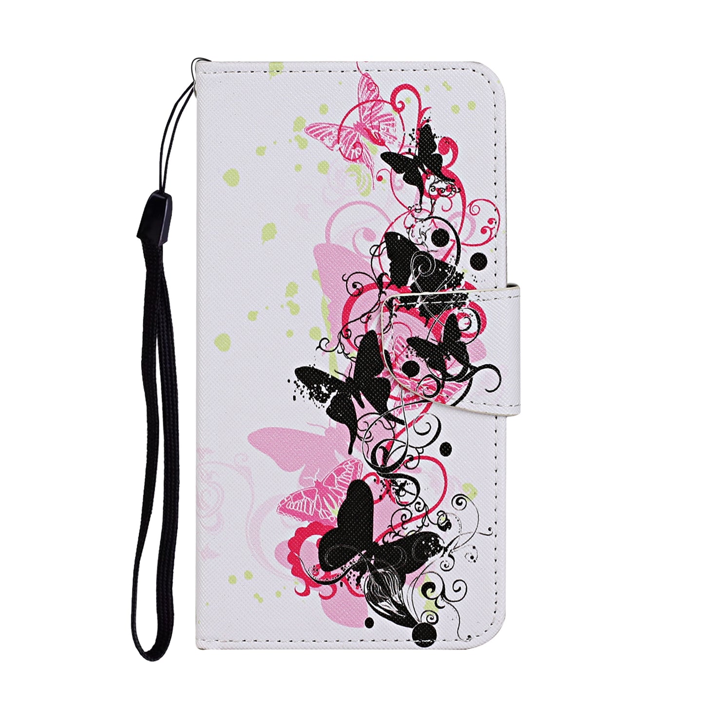 Pattern Printing TPU + PU Leather Wallet Stand Phone Case with Lanyard for Samsung Galaxy A52 4G/5G / A52s 5G