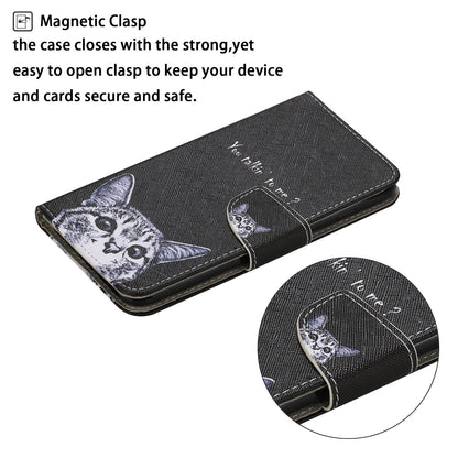 Pattern Printing TPU + PU Leather Wallet Stand Phone Case with Lanyard for Samsung Galaxy A52 4G/5G / A52s 5G