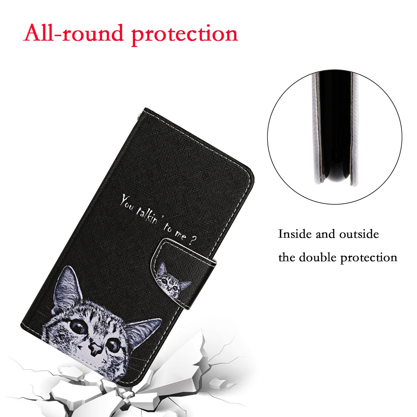 Pattern Printing TPU + PU Leather Wallet Stand Phone Case with Lanyard for Samsung Galaxy A52 4G/5G / A52s 5G