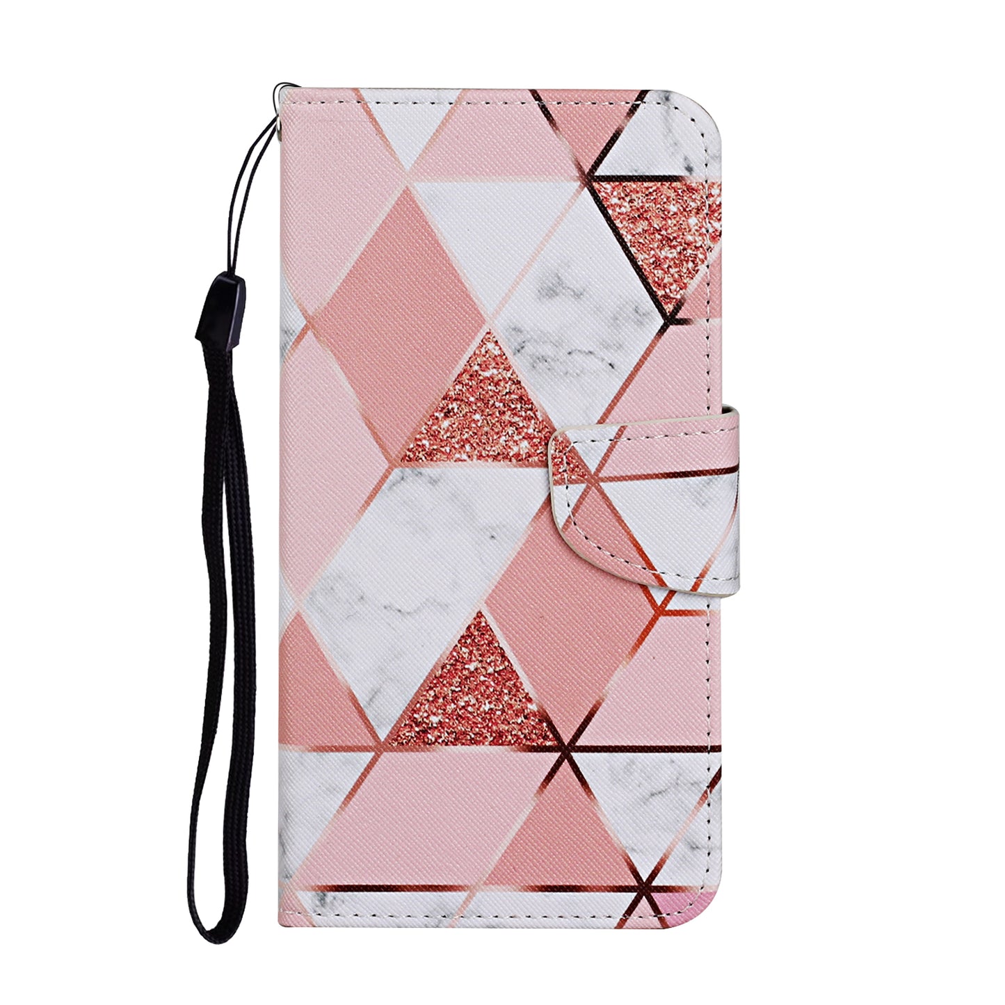 Pattern Printing TPU + PU Leather Wallet Stand Phone Case with Lanyard for Samsung Galaxy A52 4G/5G / A52s 5G