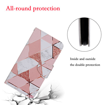 Pattern Printing TPU + PU Leather Wallet Stand Phone Case with Lanyard for Samsung Galaxy A52 4G/5G / A52s 5G