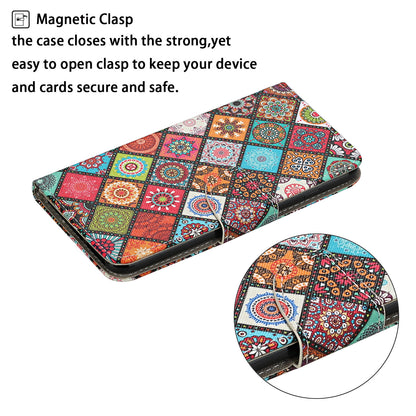 Pattern Printing TPU + PU Leather Wallet Stand Phone Case with Lanyard for Samsung Galaxy A52 4G/5G / A52s 5G