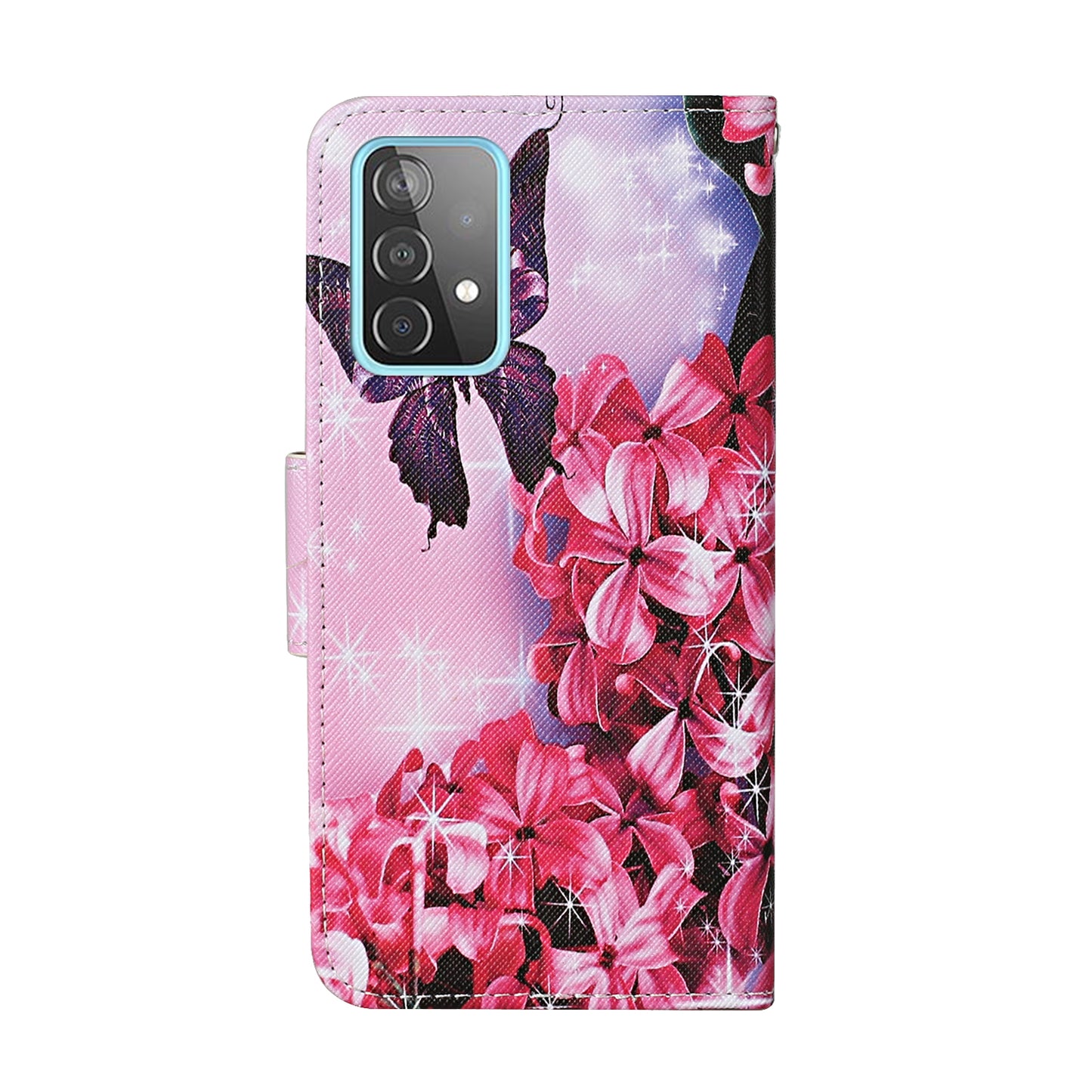 Pattern Printing TPU + PU Leather Wallet Stand Phone Case with Lanyard for Samsung Galaxy A52 4G/5G / A52s 5G