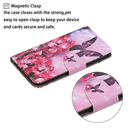 Pattern Printing TPU + PU Leather Wallet Stand Phone Case with Lanyard for Samsung Galaxy A52 4G/5G / A52s 5G
