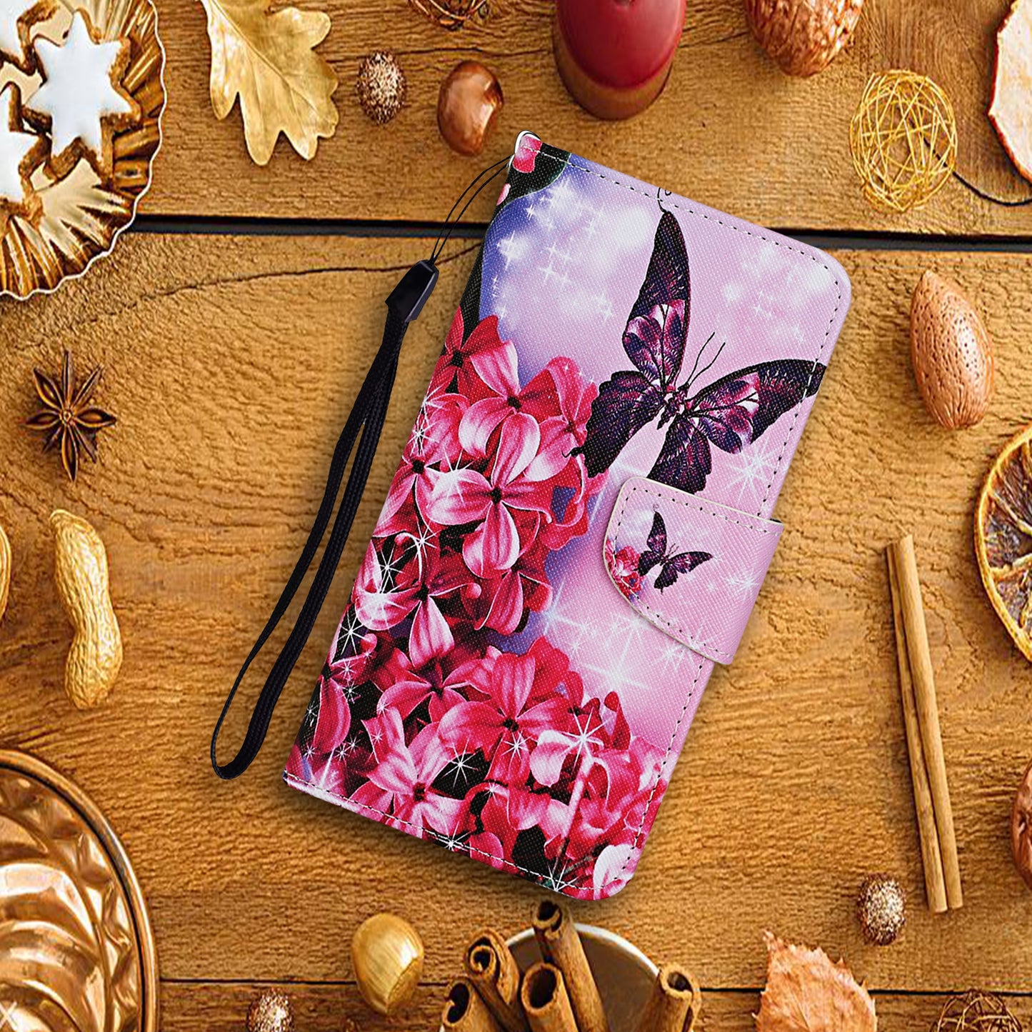 Pattern Printing TPU + PU Leather Wallet Stand Phone Case with Lanyard for Samsung Galaxy A52 4G/5G / A52s 5G