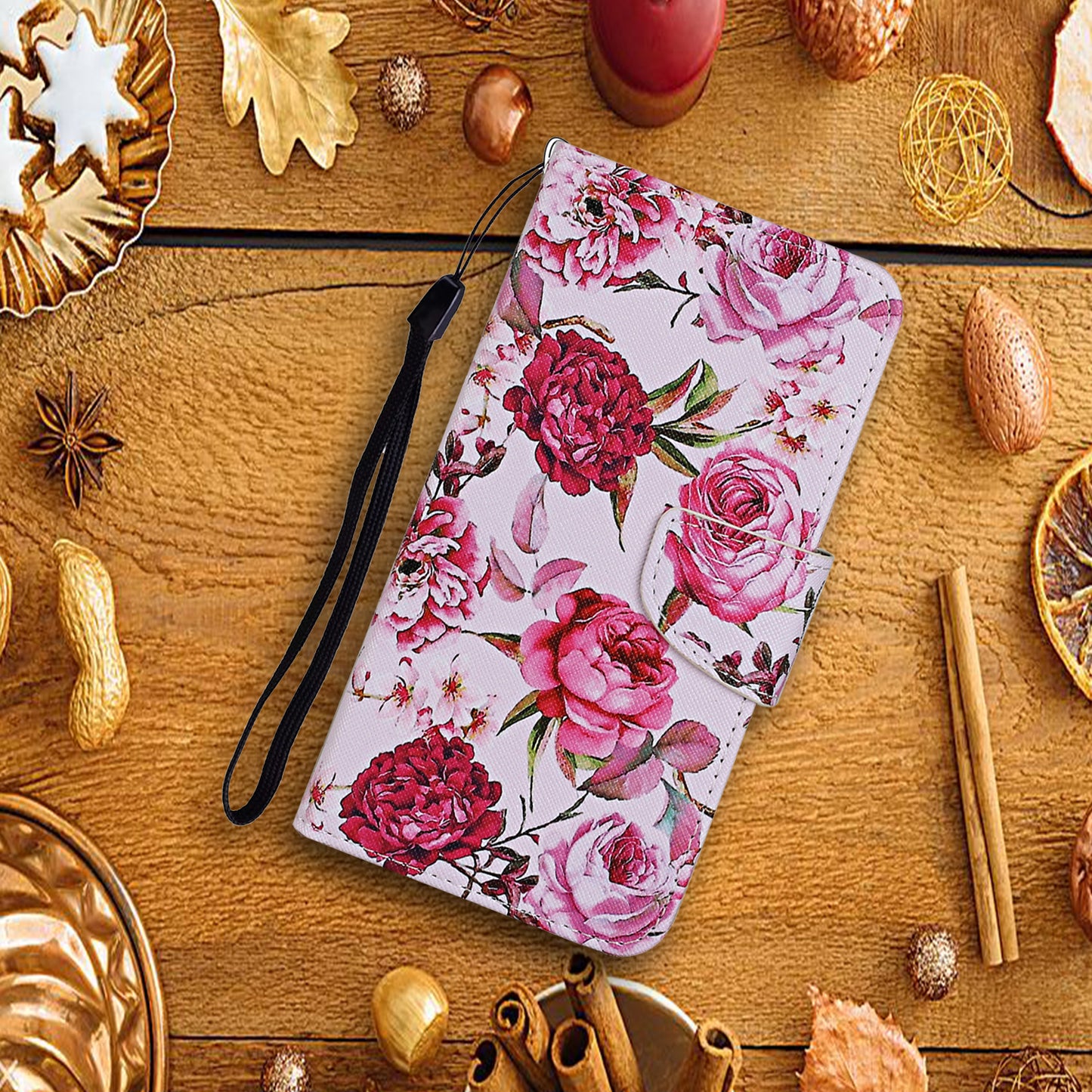 Pattern Printing TPU + PU Leather Wallet Stand Phone Case with Lanyard for Samsung Galaxy A52 4G/5G / A52s 5G