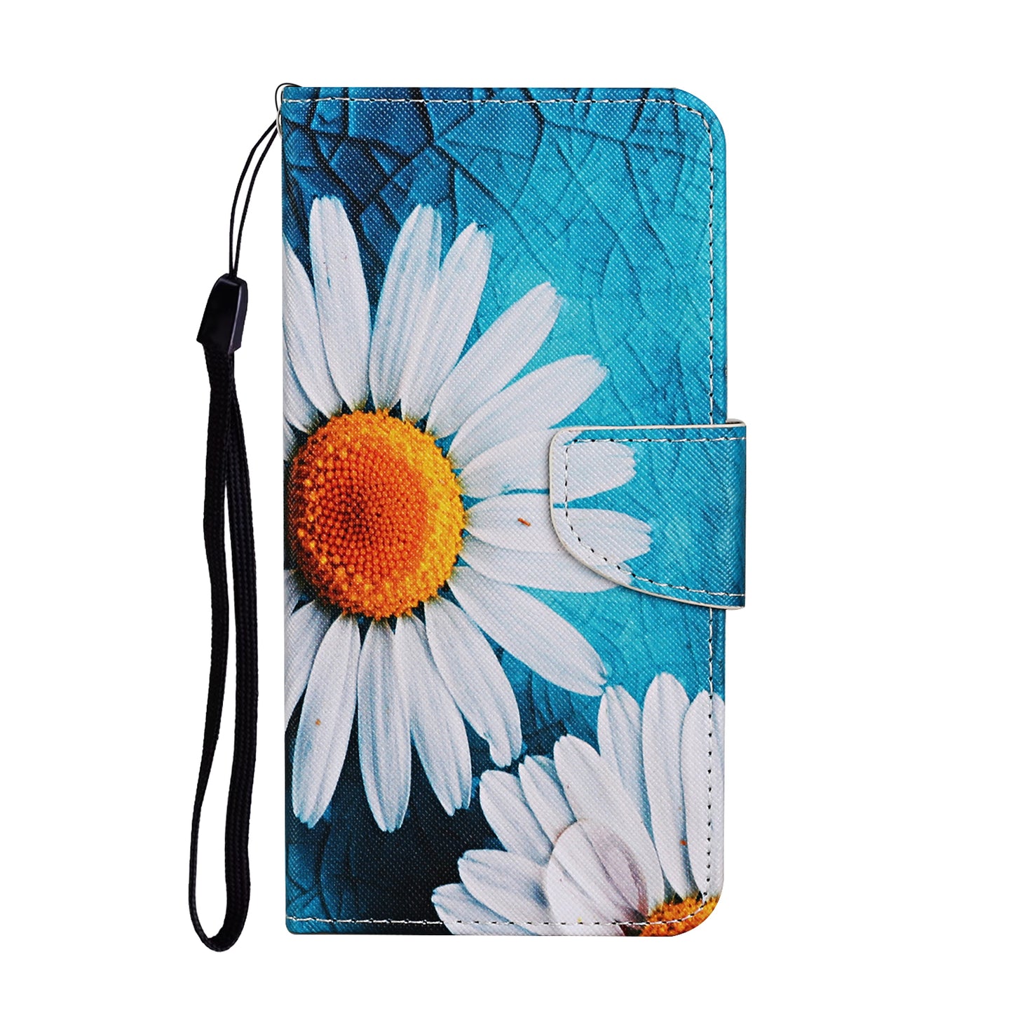 Pattern Printing TPU + PU Leather Wallet Stand Phone Case with Lanyard for Samsung Galaxy A52 4G/5G / A52s 5G