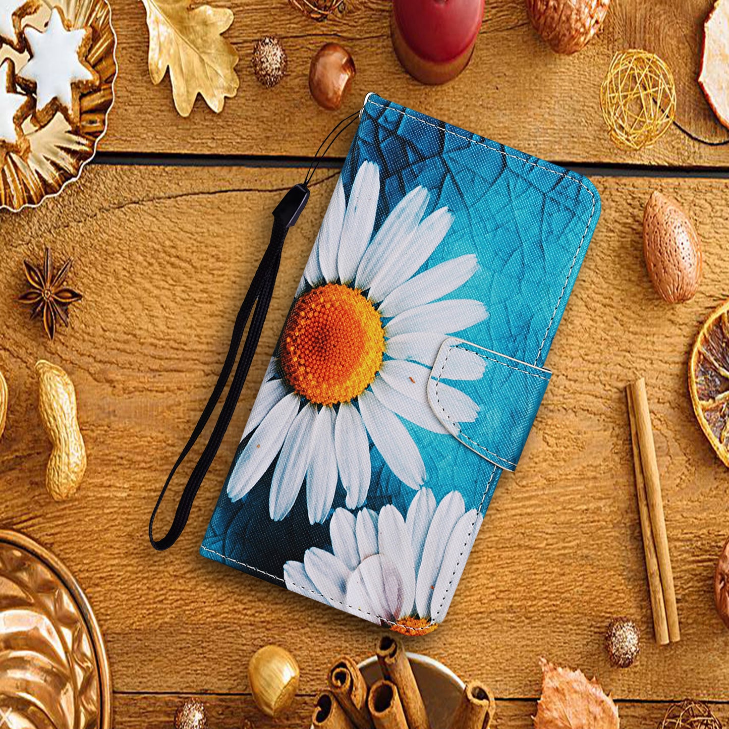 Pattern Printing TPU + PU Leather Wallet Stand Phone Case with Lanyard for Samsung Galaxy A52 4G/5G / A52s 5G