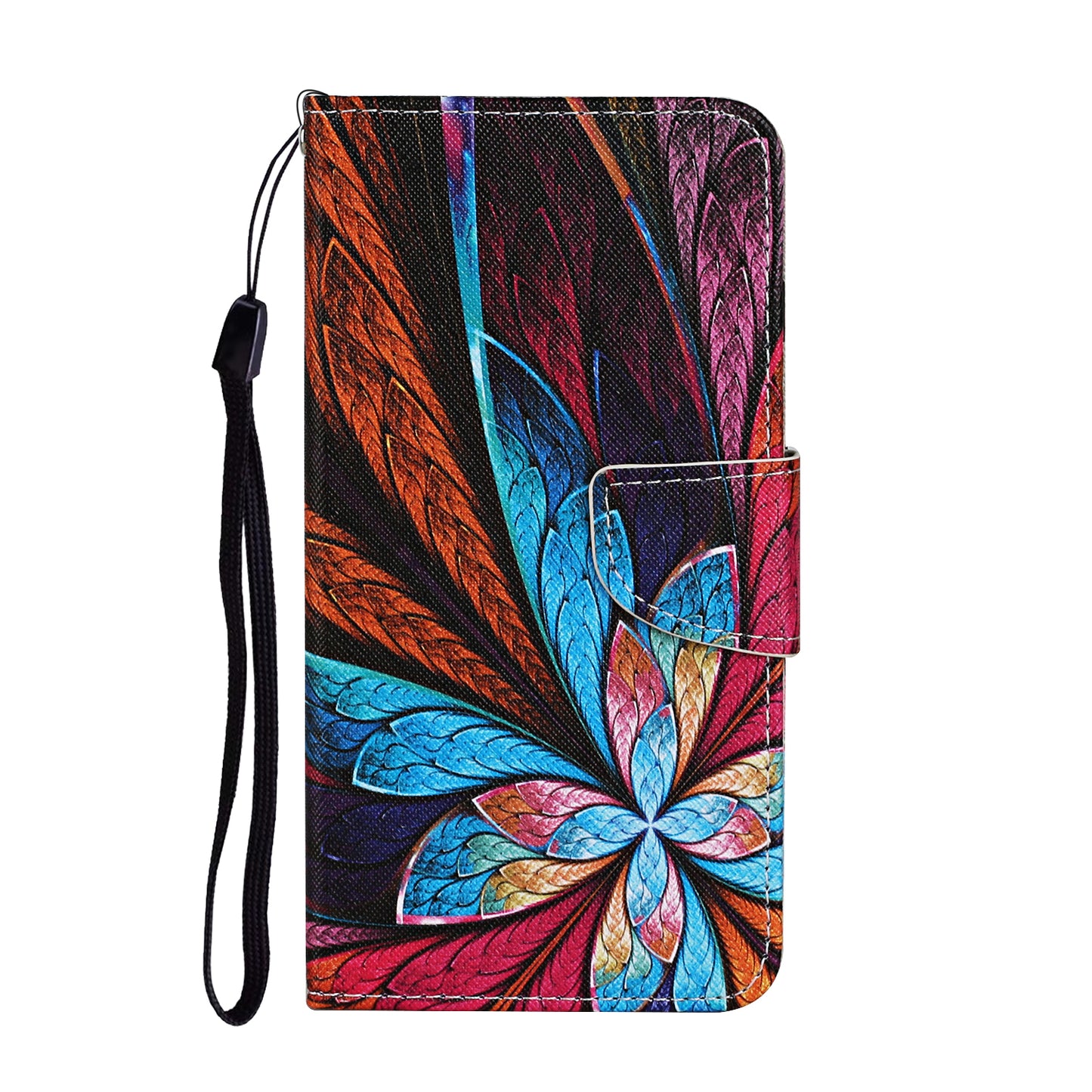 Pattern Printing TPU + PU Leather Wallet Stand Phone Case with Lanyard for Samsung Galaxy A52 4G/5G / A52s 5G
