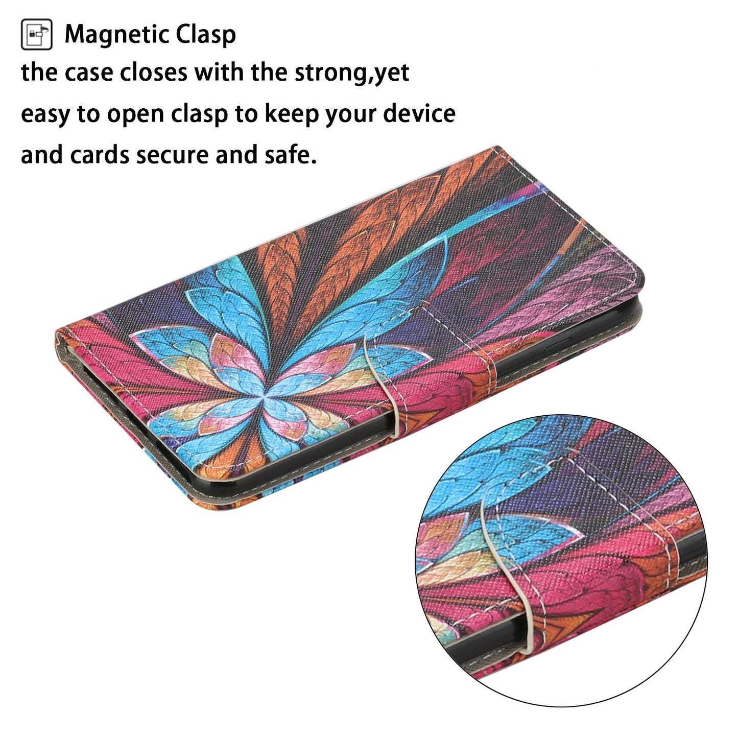 Pattern Printing TPU + PU Leather Wallet Stand Phone Case with Lanyard for Samsung Galaxy A52 4G/5G / A52s 5G