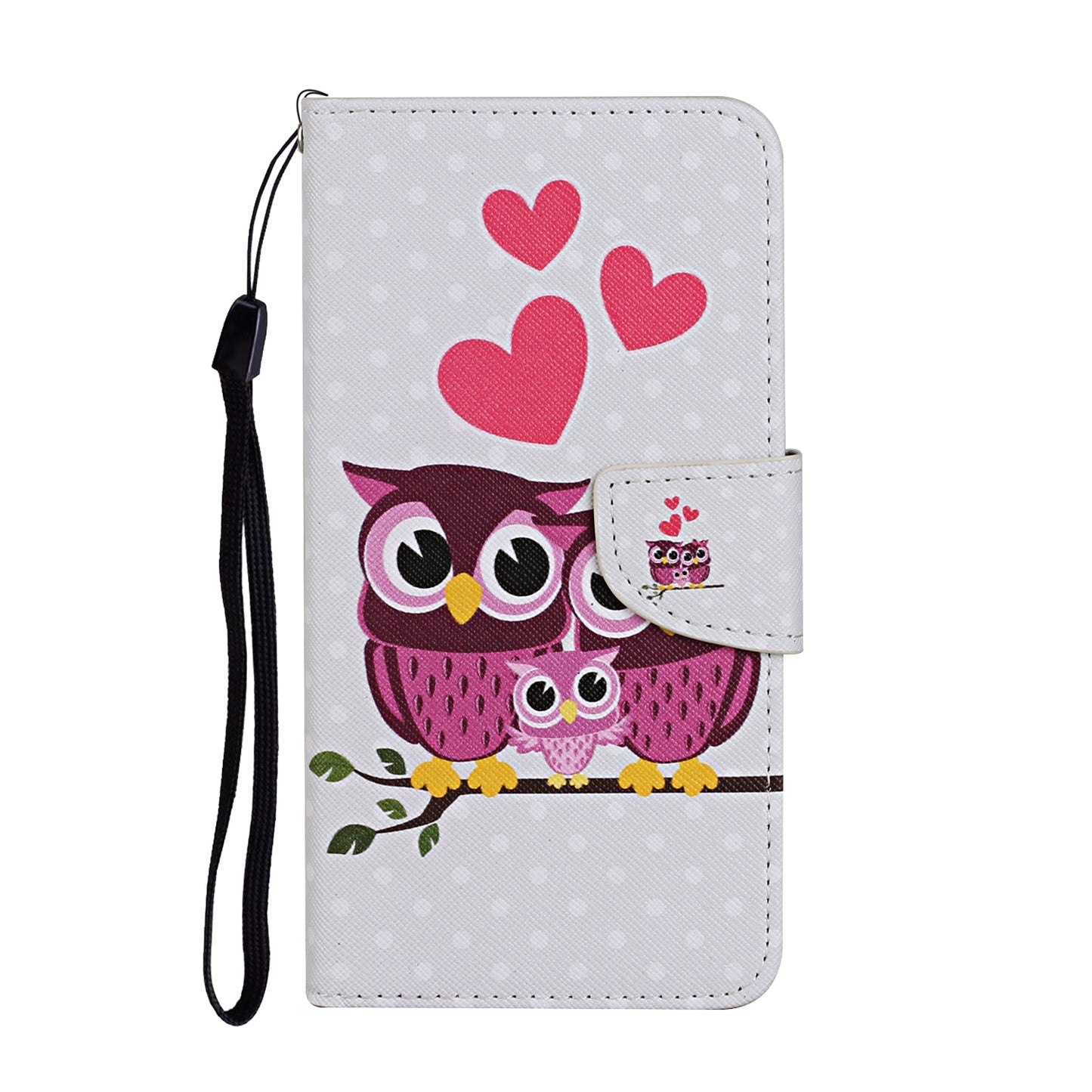 Pattern Printing TPU + PU Leather Wallet Stand Phone Case with Lanyard for Samsung Galaxy A52 4G/5G / A52s 5G