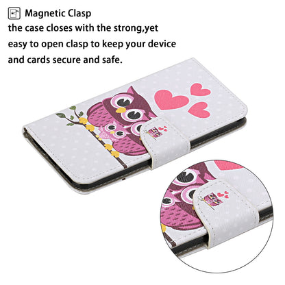 Pattern Printing TPU + PU Leather Wallet Stand Phone Case with Lanyard for Samsung Galaxy A52 4G/5G / A52s 5G