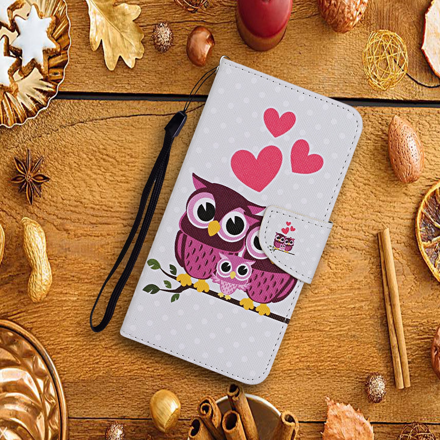 Pattern Printing TPU + PU Leather Wallet Stand Phone Case with Lanyard for Samsung Galaxy A52 4G/5G / A52s 5G
