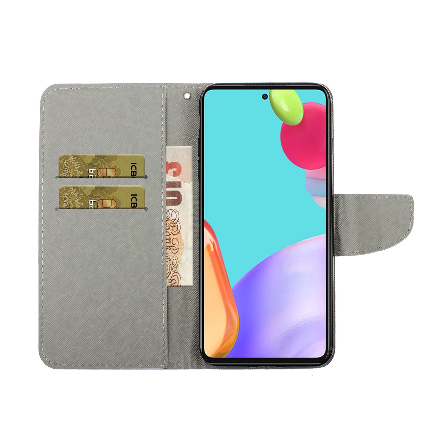 TPU + PU Leather Wallet Stand Phone Case with Lanyard for Samsung Galaxy A52 4G/5G / A52s 5G