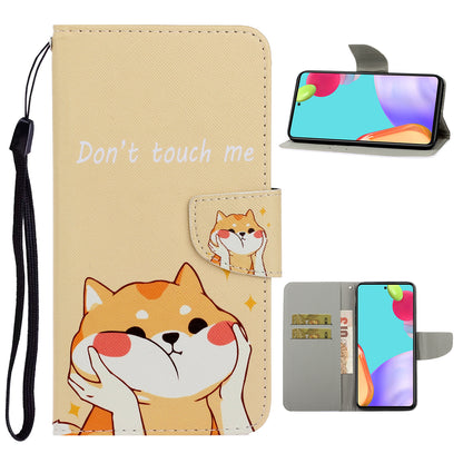 TPU + PU Leather Wallet Stand Phone Case with Lanyard for Samsung Galaxy A52 4G/5G / A52s 5G