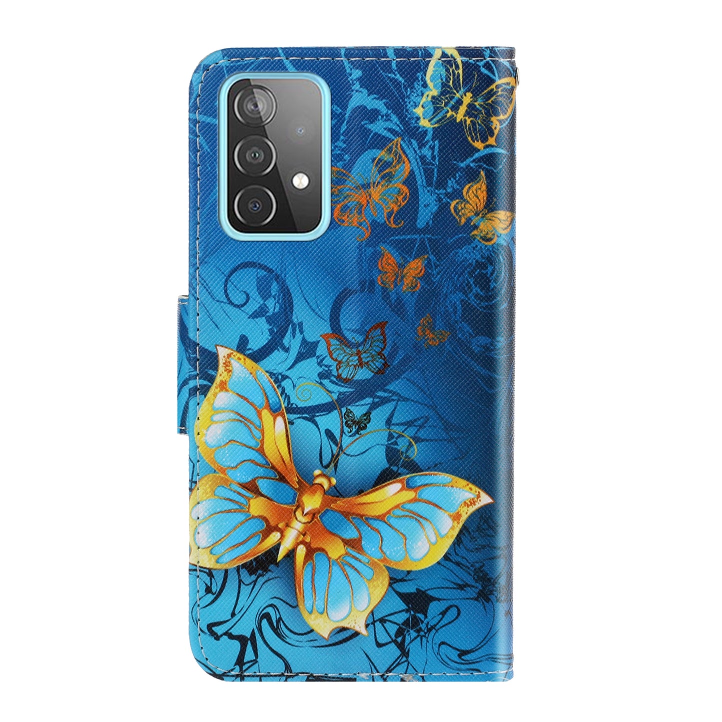 TPU + PU Leather Wallet Stand Phone Case with Lanyard for Samsung Galaxy A52 4G/5G / A52s 5G