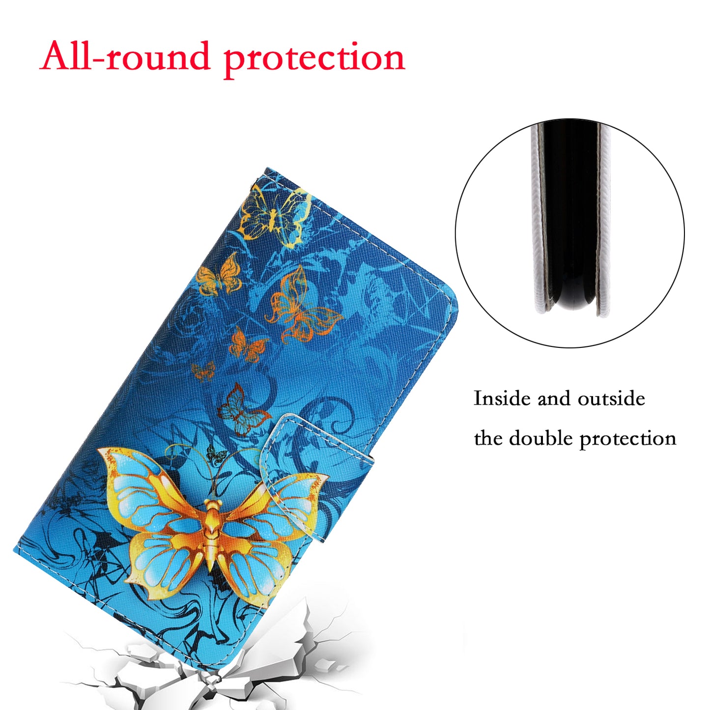 TPU + PU Leather Wallet Stand Phone Case with Lanyard for Samsung Galaxy A52 4G/5G / A52s 5G