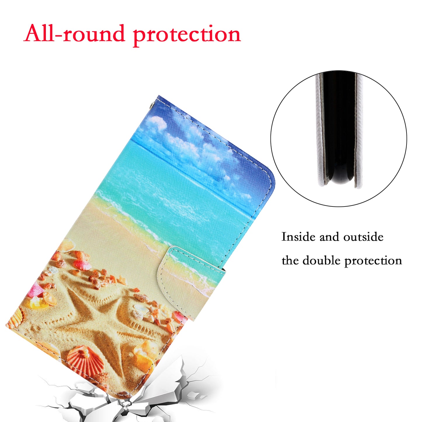 TPU + PU Leather Wallet Stand Phone Case with Lanyard for Samsung Galaxy A52 4G/5G / A52s 5G