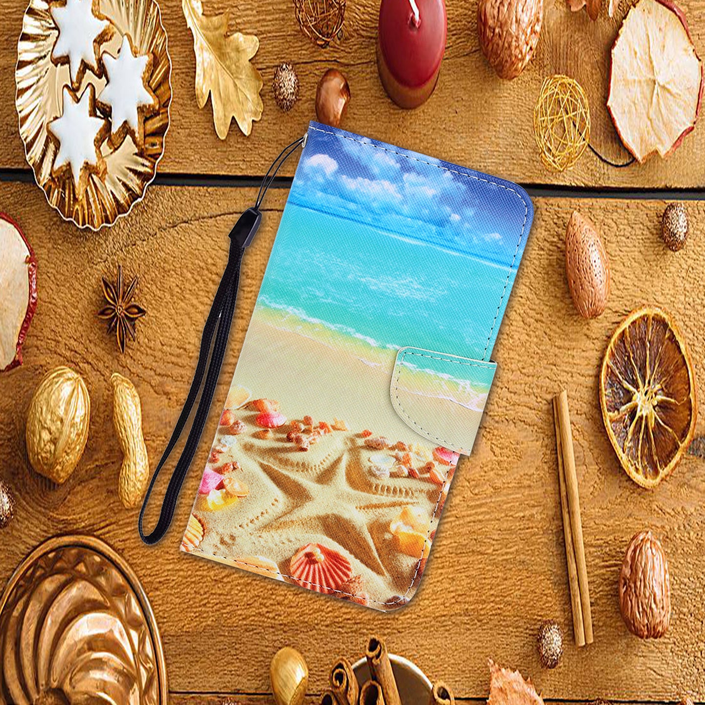 TPU + PU Leather Wallet Stand Phone Case with Lanyard for Samsung Galaxy A52 4G/5G / A52s 5G