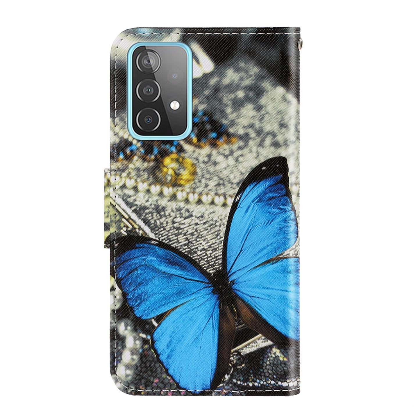 TPU + PU Leather Wallet Stand Phone Case with Lanyard for Samsung Galaxy A52 4G/5G / A52s 5G