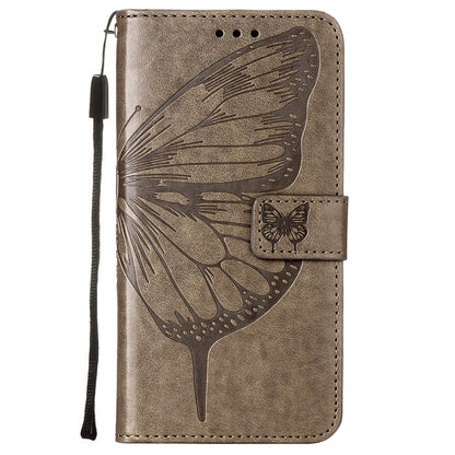 Imprint Butterfly Flower Pattern Wallet Stand Leather Case for Samsung Galaxy A52 4G/5G / A52s 5G