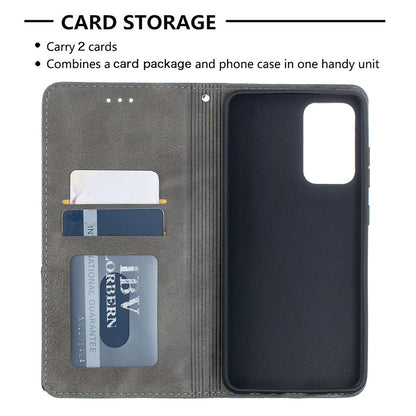For Samsung Galaxy A52 4G/5G / A52s 5G Geometric Pattern Leather Stand Case Card Holder Shell
