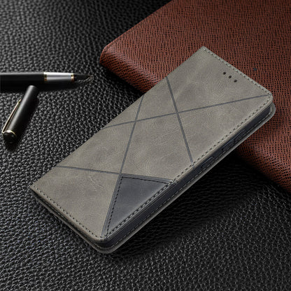 For Samsung Galaxy A52 4G/5G / A52s 5G Geometric Pattern Leather Stand Case Card Holder Shell