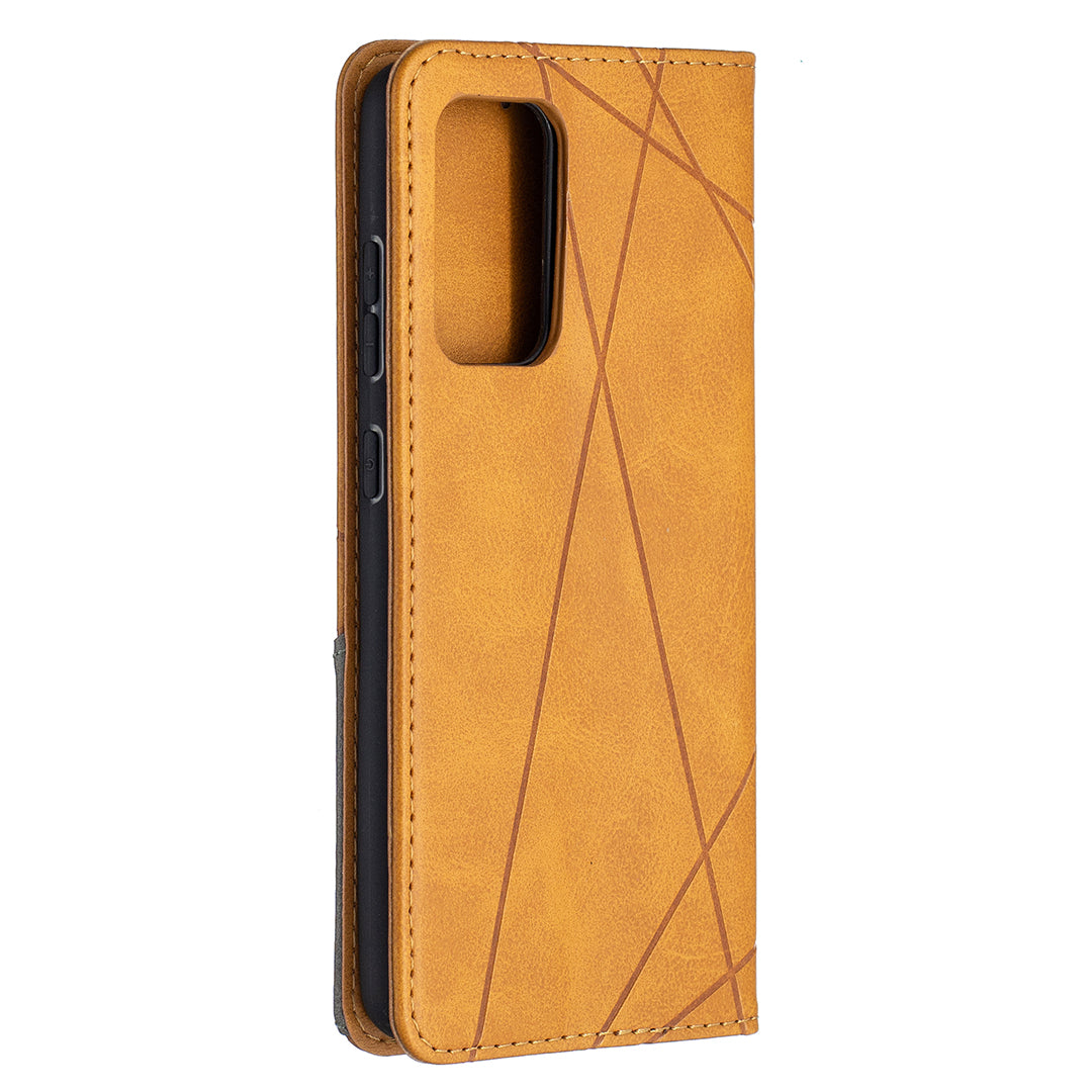 For Samsung Galaxy A52 4G/5G / A52s 5G Geometric Pattern Leather Stand Case Card Holder Shell