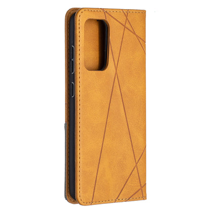 For Samsung Galaxy A52 4G/5G / A52s 5G Geometric Pattern Leather Stand Case Card Holder Shell