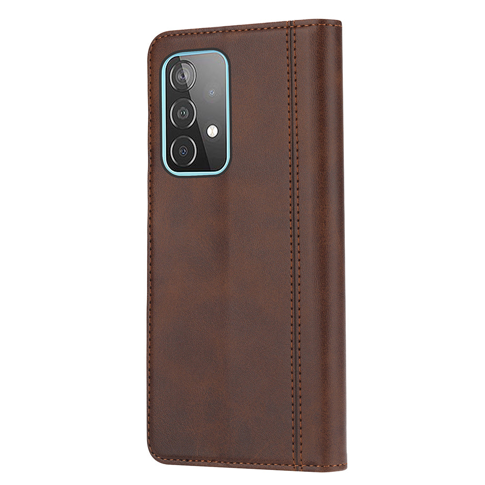 Leather Wallet Stand Phone Shell with Supporting Stand for Samsung Galaxy A52 4G/5G / A52s 5G