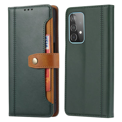 Leather Wallet Stand Phone Shell with Supporting Stand for Samsung Galaxy A52 4G/5G / A52s 5G
