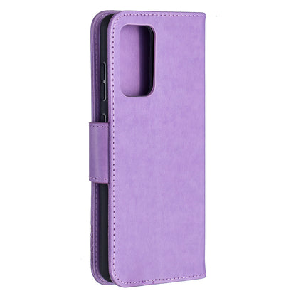 For Samsung Galaxy A52 4G/5G / A52s 5G Imprint Butterflies Wallet Stand Flip Leather Phone Shell