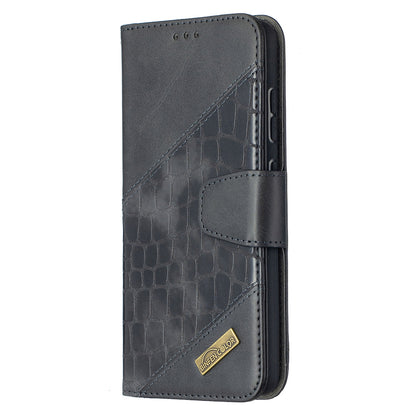 BF04 Splicing Crocodile Texture Protector Wallet Stand Leather Case for Samsung Galaxy A52 4G/5G / A52s 5G