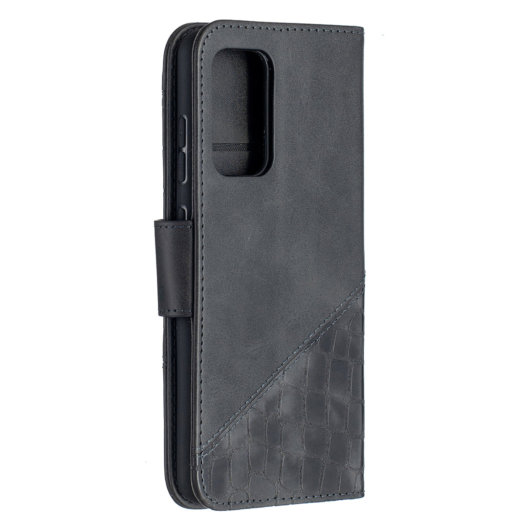 BF04 Splicing Crocodile Texture Protector Wallet Stand Leather Case for Samsung Galaxy A52 4G/5G / A52s 5G