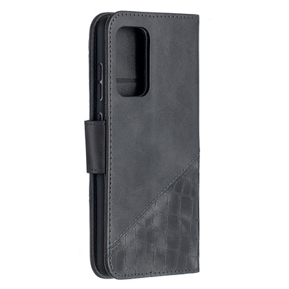 BF04 Splicing Crocodile Texture Protector Wallet Stand Leather Case for Samsung Galaxy A52 4G/5G / A52s 5G