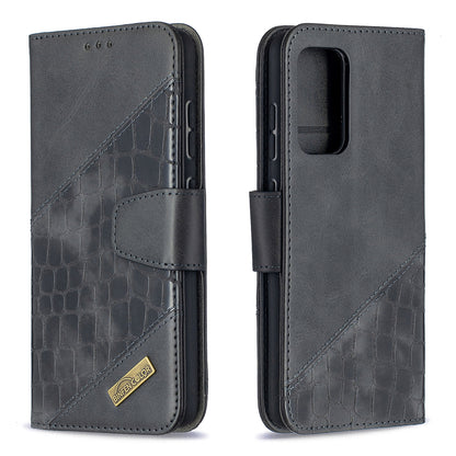 BF04 Splicing Crocodile Texture Protector Wallet Stand Leather Case for Samsung Galaxy A52 4G/5G / A52s 5G