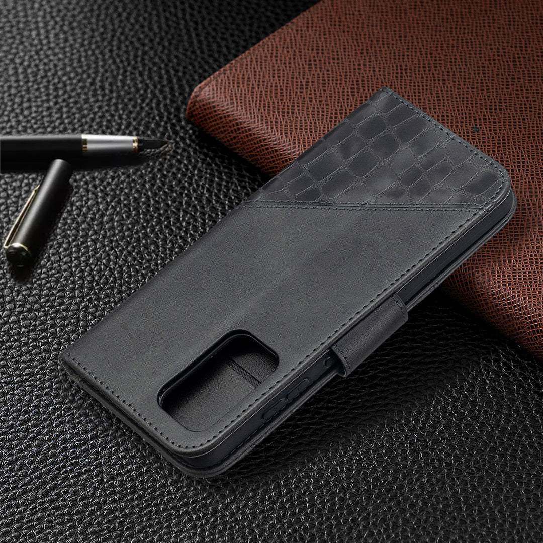 BF04 Splicing Crocodile Texture Protector Wallet Stand Leather Case for Samsung Galaxy A52 4G/5G / A52s 5G