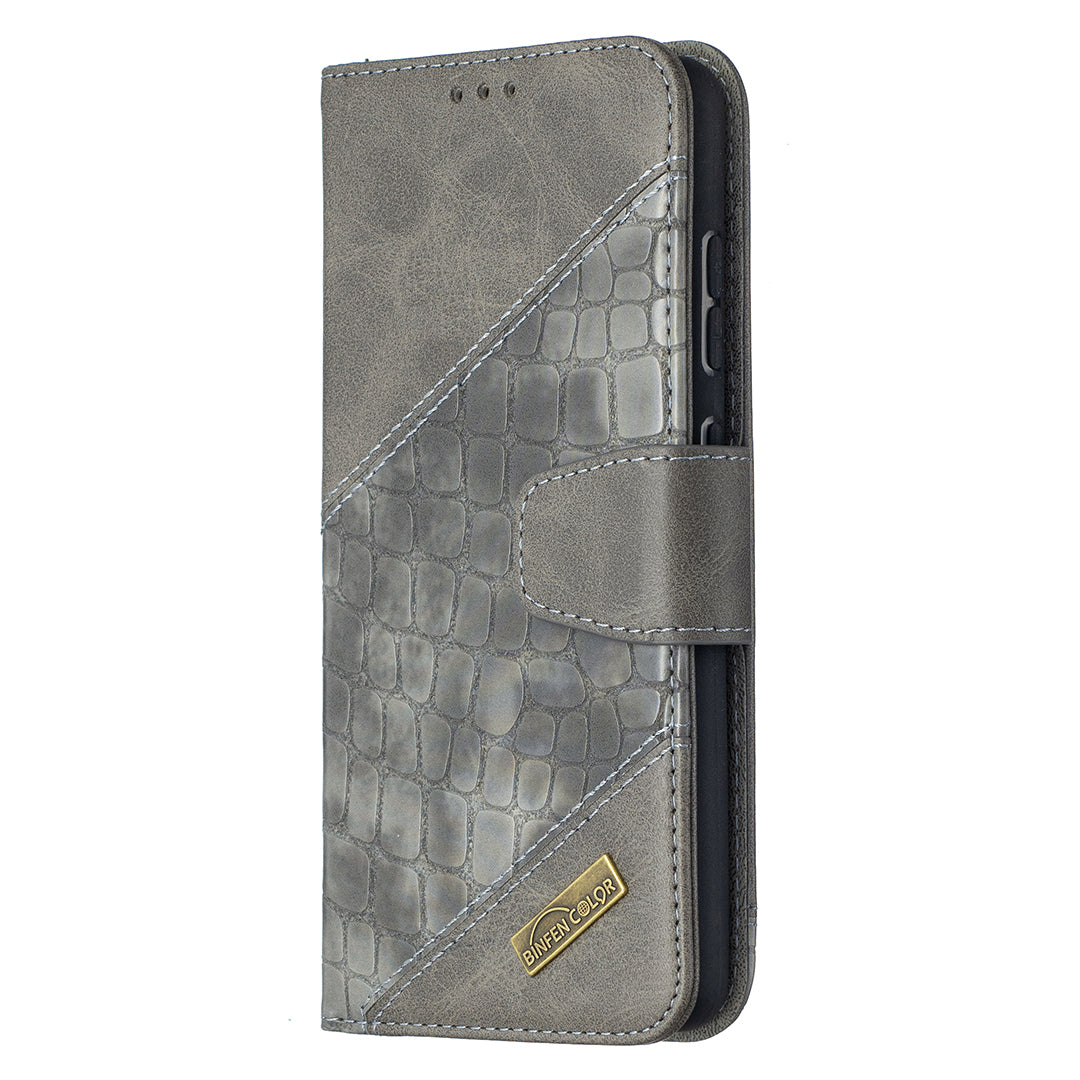 BF04 Splicing Crocodile Texture Protector Wallet Stand Leather Case for Samsung Galaxy A52 4G/5G / A52s 5G