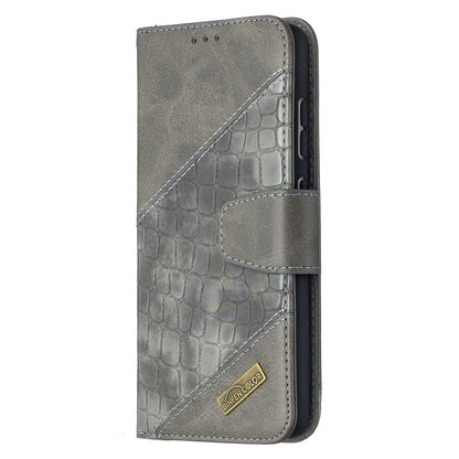 BF04 Splicing Crocodile Texture Protector Wallet Stand Leather Case for Samsung Galaxy A52 4G/5G / A52s 5G