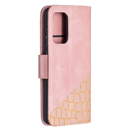BF04 Splicing Crocodile Texture Protector Wallet Stand Leather Case for Samsung Galaxy A52 4G/5G / A52s 5G