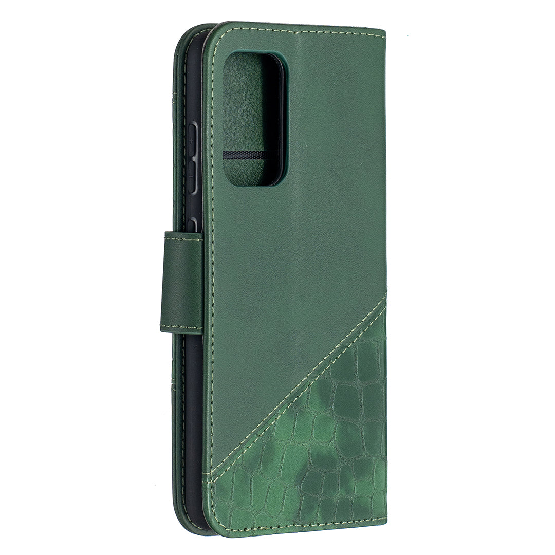 BF04 Splicing Crocodile Texture Protector Wallet Stand Leather Case for Samsung Galaxy A52 4G/5G / A52s 5G