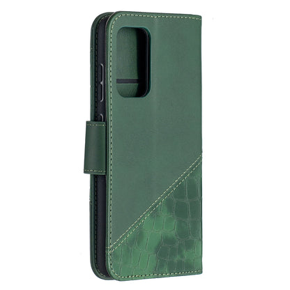 BF04 Splicing Crocodile Texture Protector Wallet Stand Leather Case for Samsung Galaxy A52 4G/5G / A52s 5G
