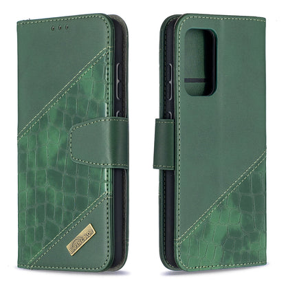 BF04 Splicing Crocodile Texture Protector Wallet Stand Leather Case for Samsung Galaxy A52 4G/5G / A52s 5G