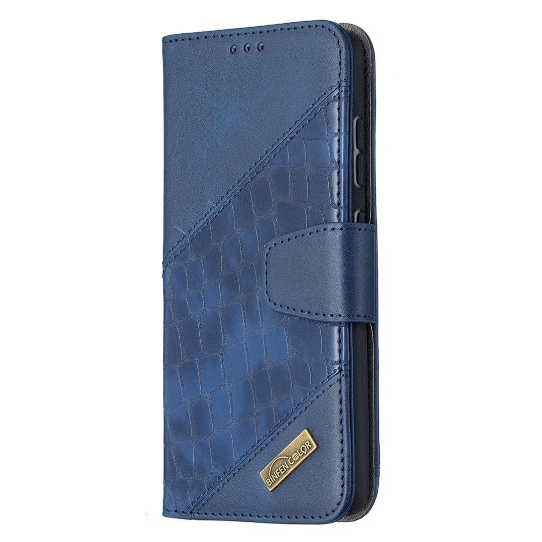 BF04 Splicing Crocodile Texture Protector Wallet Stand Leather Case for Samsung Galaxy A52 4G/5G / A52s 5G